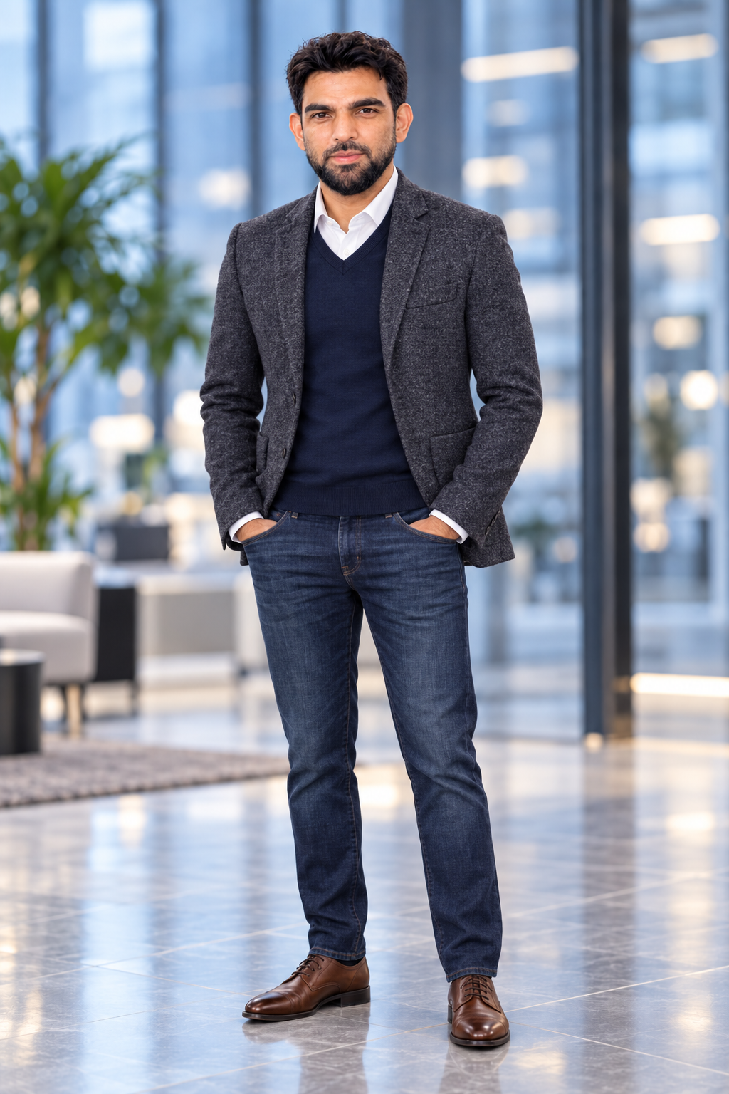 Full-length portrait of Asadullah Saif Mohammed